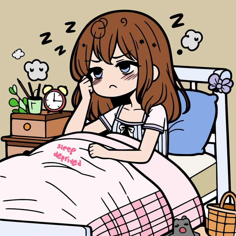 sleep deprived girl