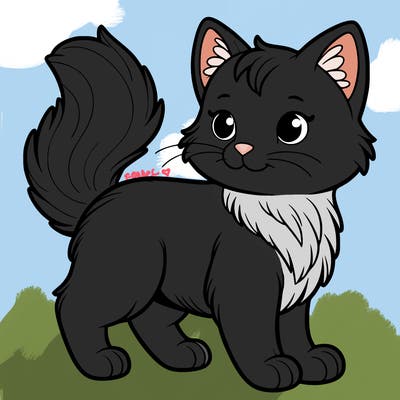 standing side of a cat