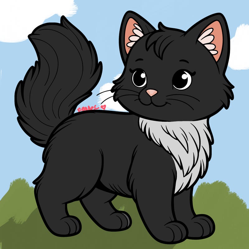 standing side of a cat