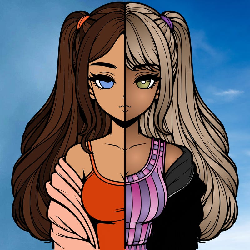 realistic girl split