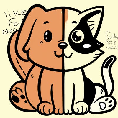 half dog half cat cute