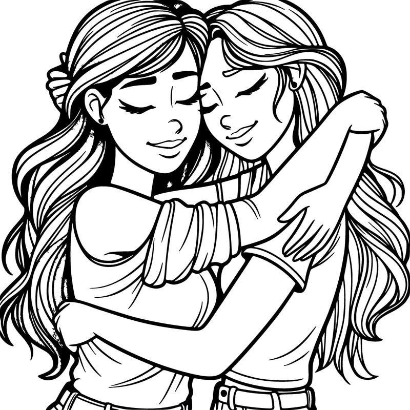 2 women hugging