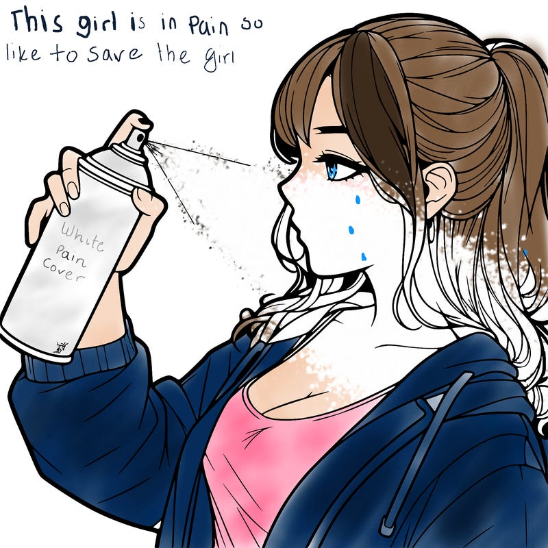 a realistic girl spray, painting