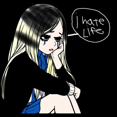 a realistic girl with depression