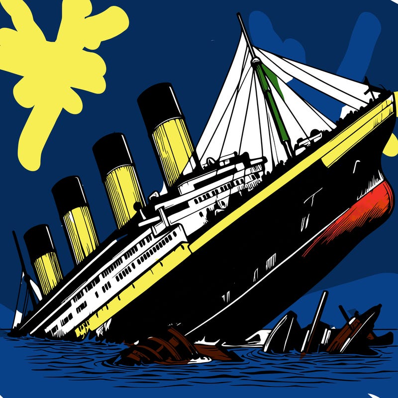 realistic titanic sinking