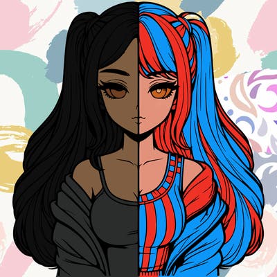 realistic girl split