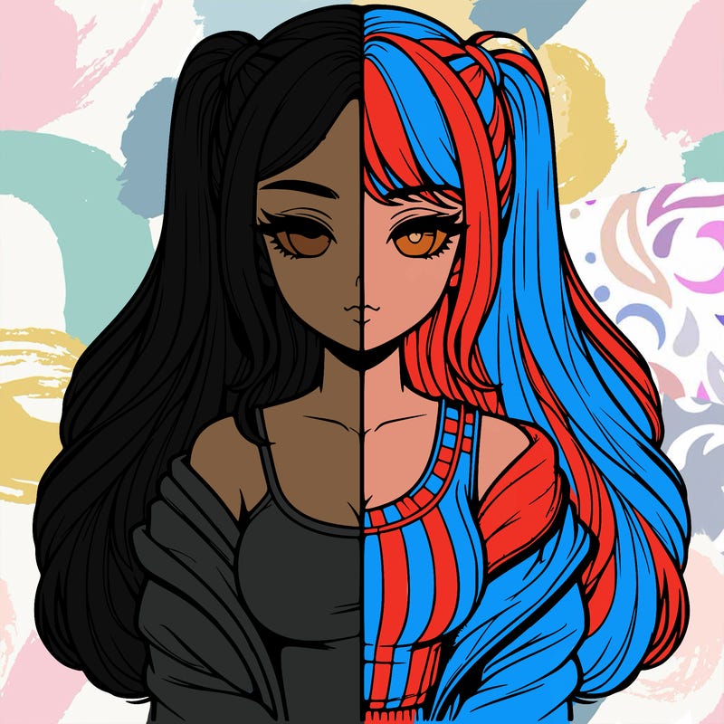 realistic girl split