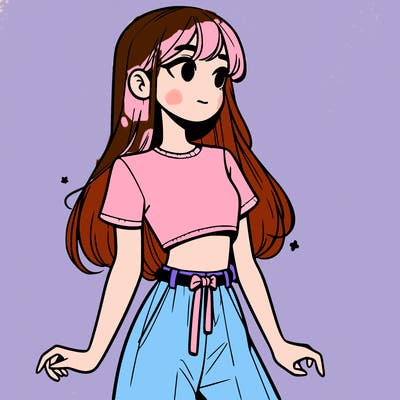 girl in a cute crop top