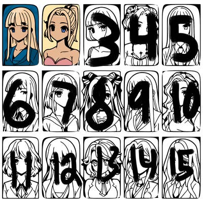 girls that look diffrent anime