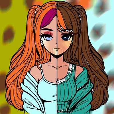 realistic girl split