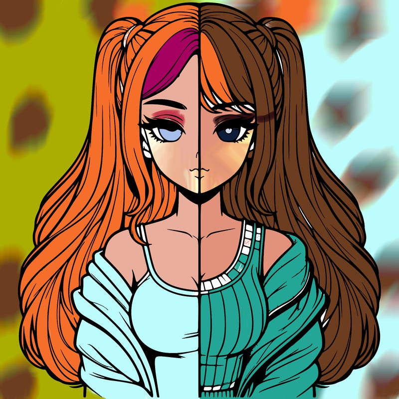 realistic girl split