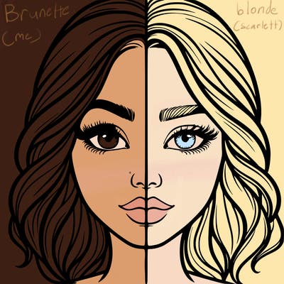 realistic girl split half