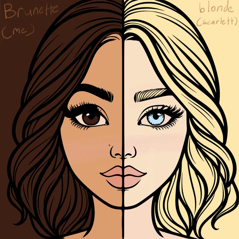 realistic girl split half