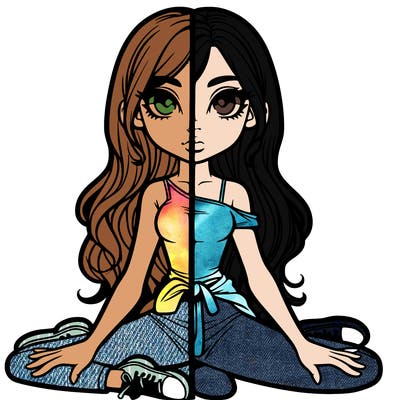 realistic girl split