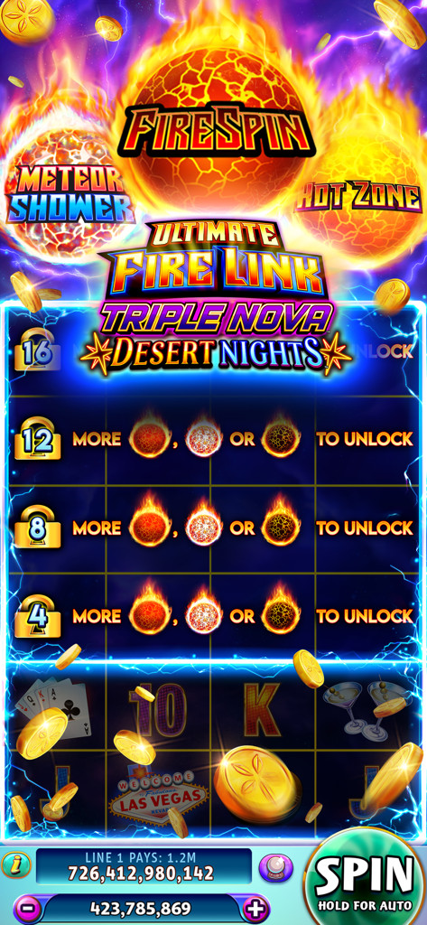 Gold Fish Casino Slots Games - Gold Fish Casino Slots gameplay showing the Ultimate Fire Link Desert Nights theme.