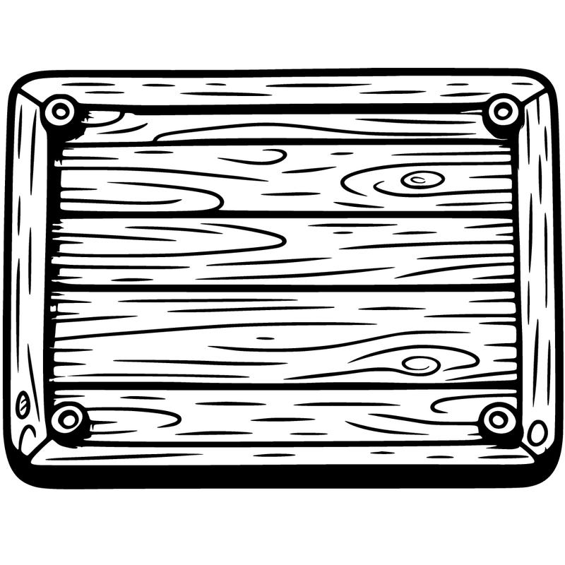 a rectangular wooden board