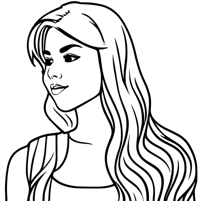 girl with medium length hair