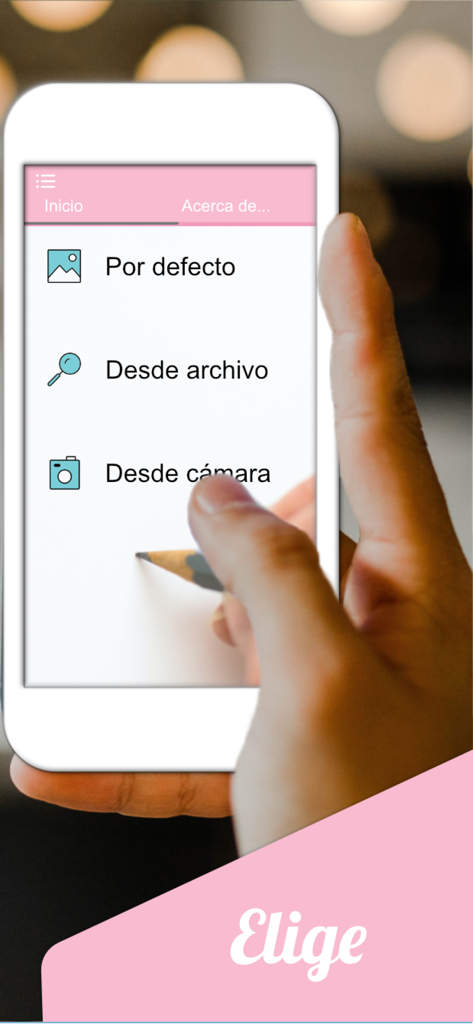 Calca app - Calca app interface showing options to import images for drawing on paper or walls