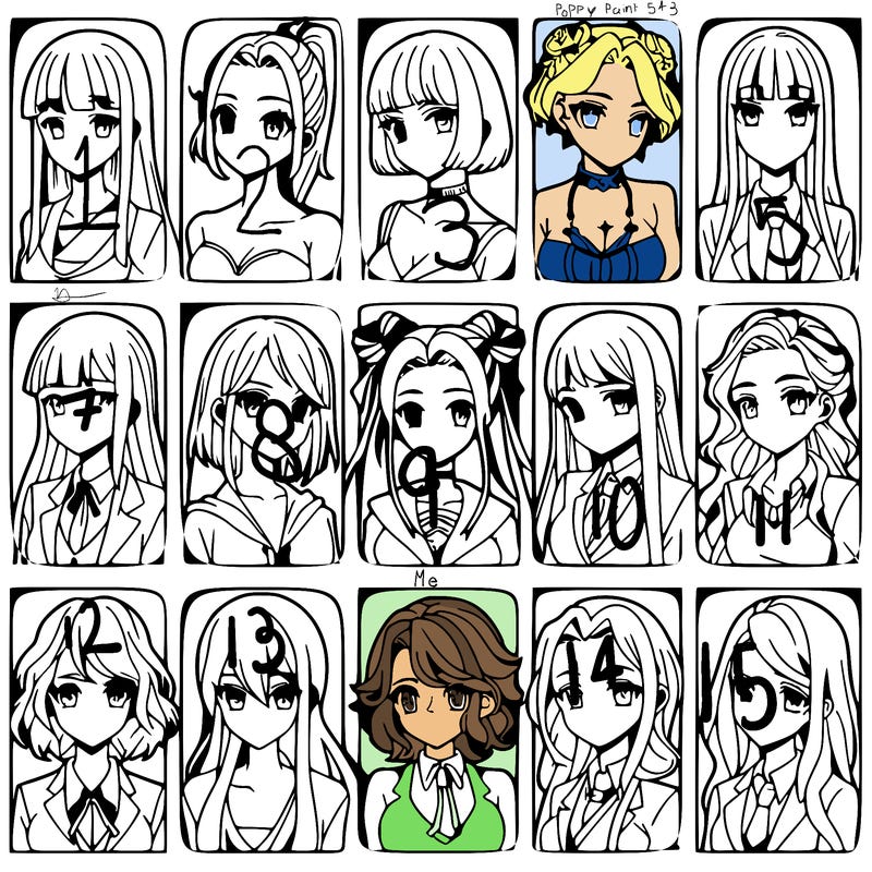 girls that look diffrent anime