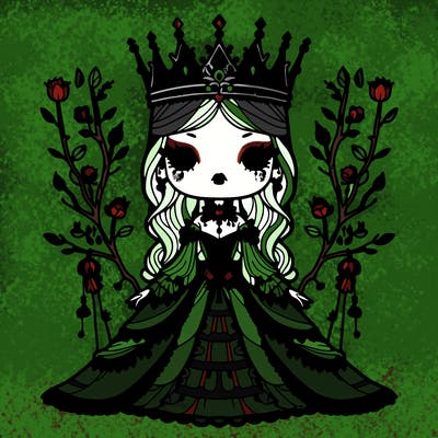 gothic woodland queen