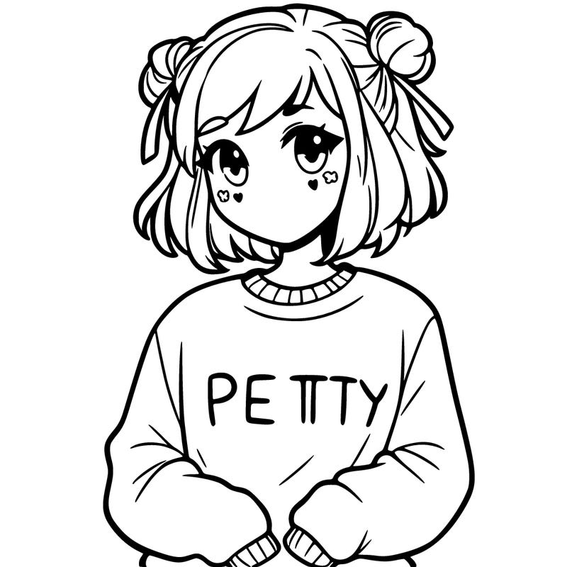 girl with a pretty sweat shirt