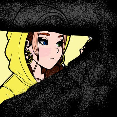 a realistic girl, spray painting