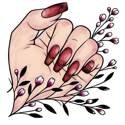 nails with french tip