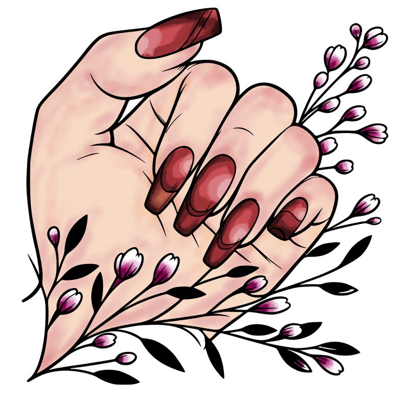 nails with french tip