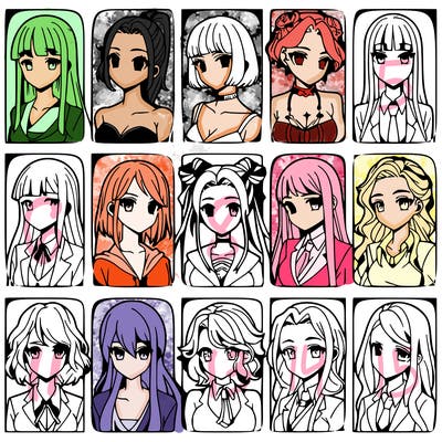 girls that look diffrent anime