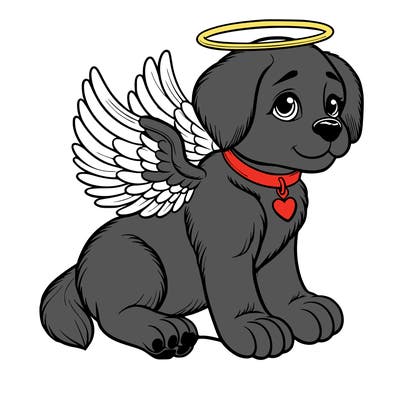 dog realistic angel