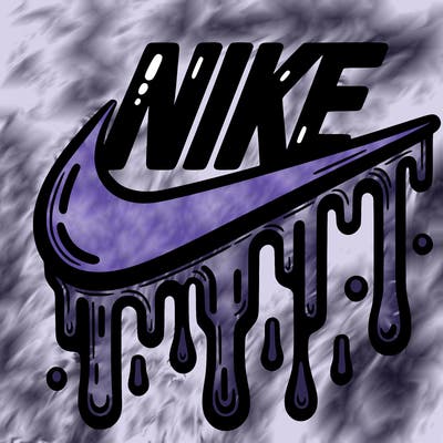 dripping nike logo