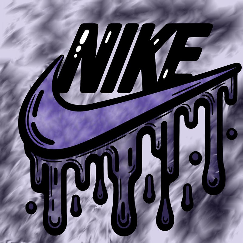 dripping nike logo