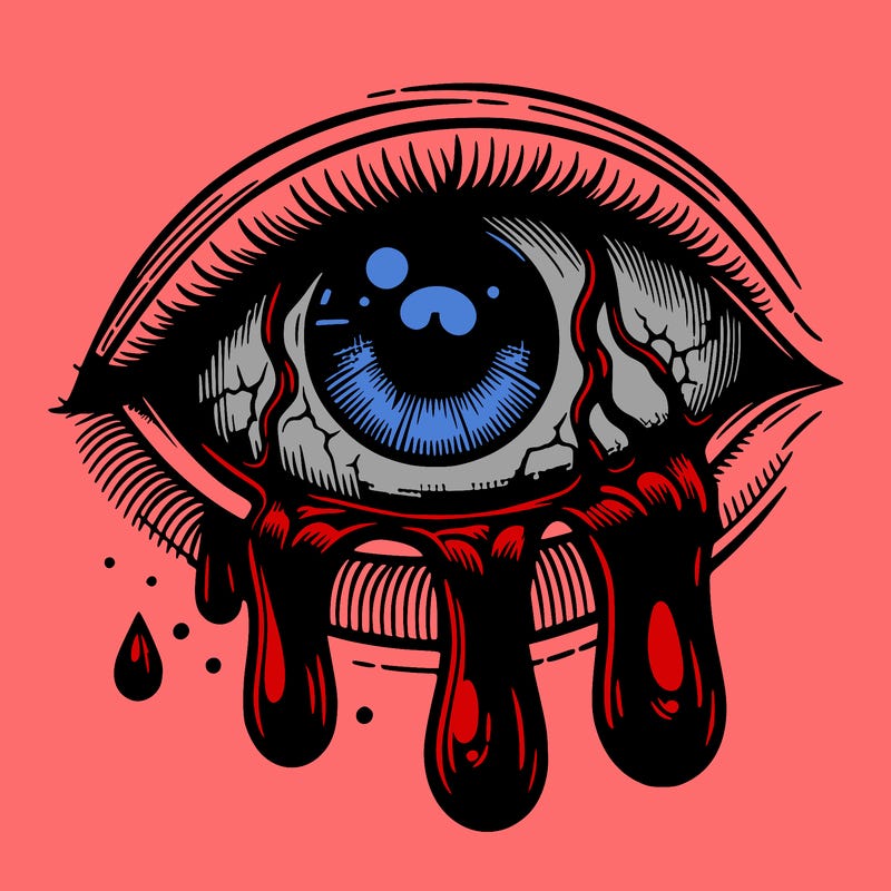 realistic bleeding eye