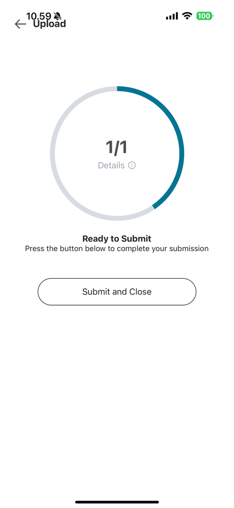 Appen Mobile - Appen Mobile app screen showing a task ready for submission