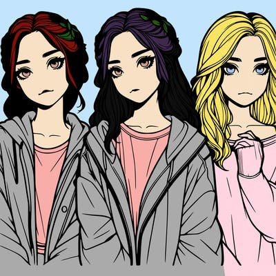 aesthetic girl realistic