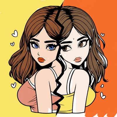 realistic girl split