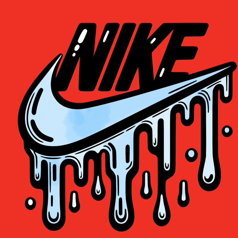 dripping nike logo