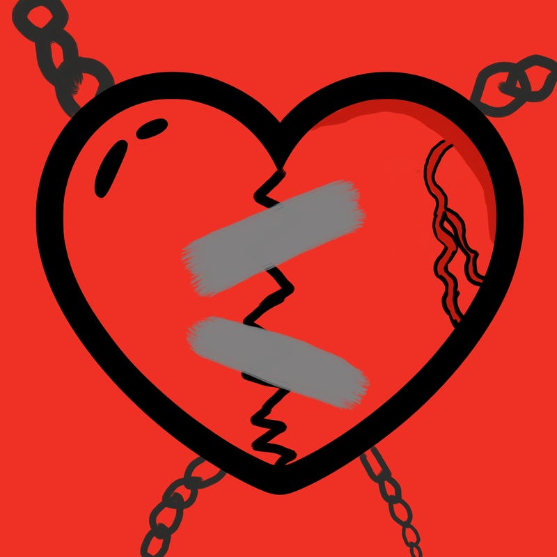a blank heart