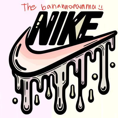 dripping nike logo