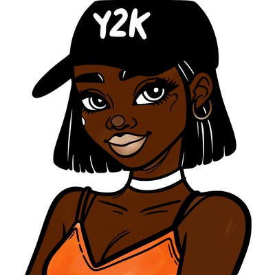 y2k slim black girl