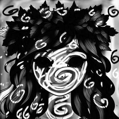 realistic girl with fall leaf crown