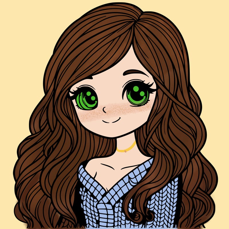 detailed girl with long hair