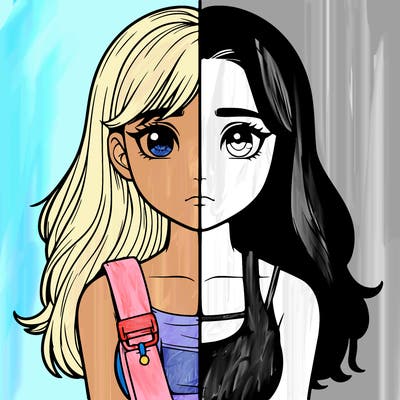 realistic girl split