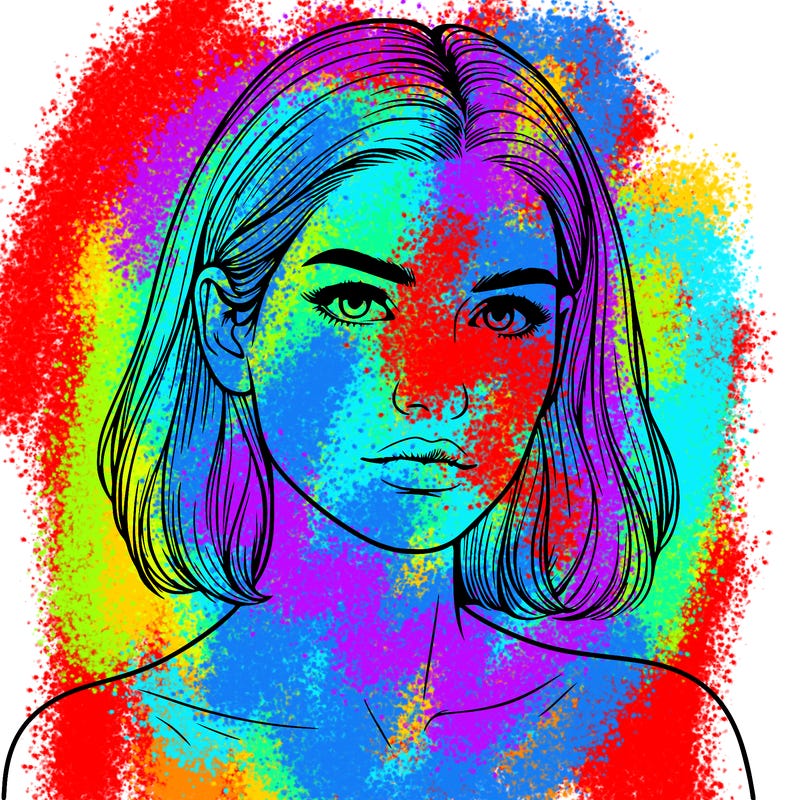 realistic portrait of woman