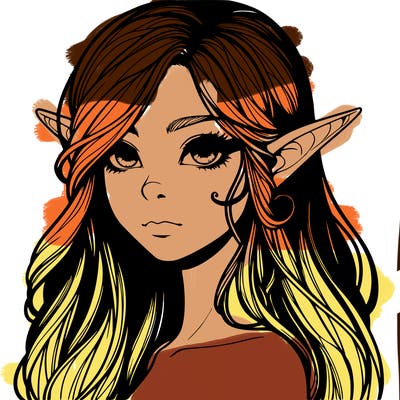 elf girl realistic dark fantasy