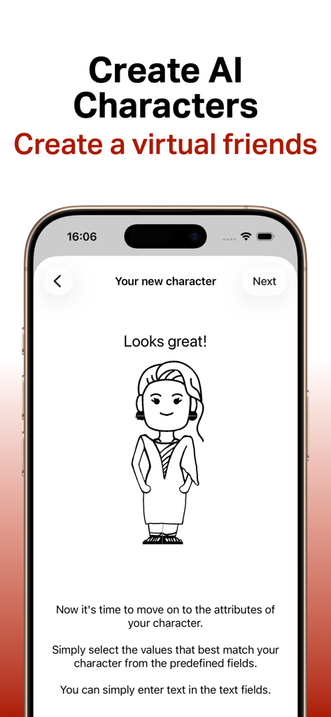 JAMES - AI Chat, Images, Audio - Interface for creating a custom AI character and virtual friend in the James app