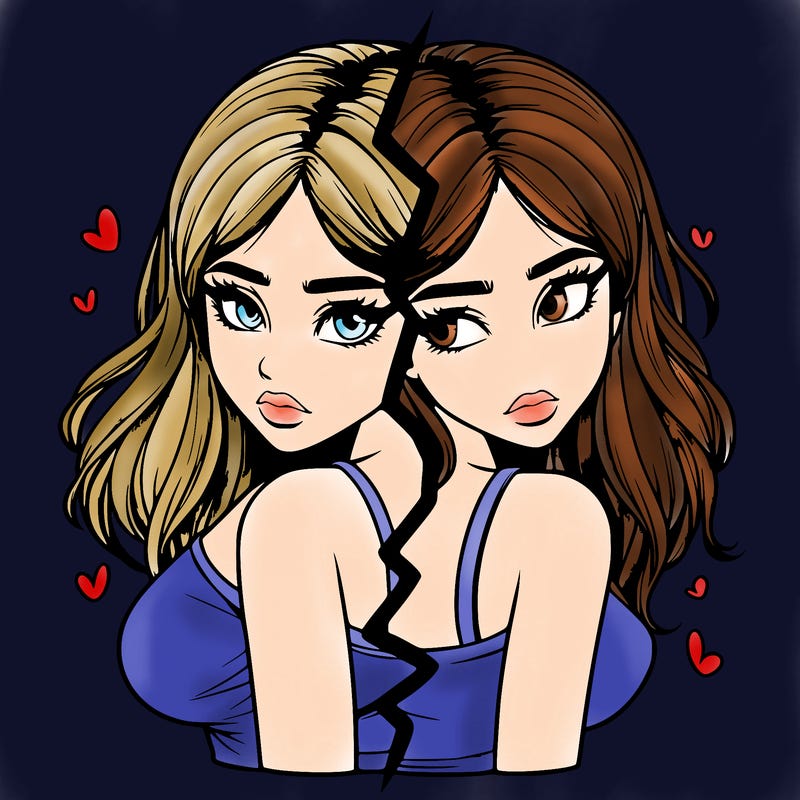 realistic girl split