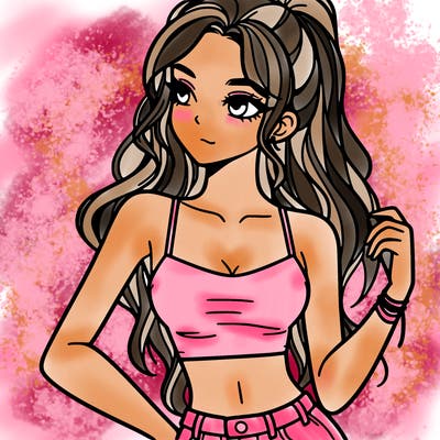 girl in crop top