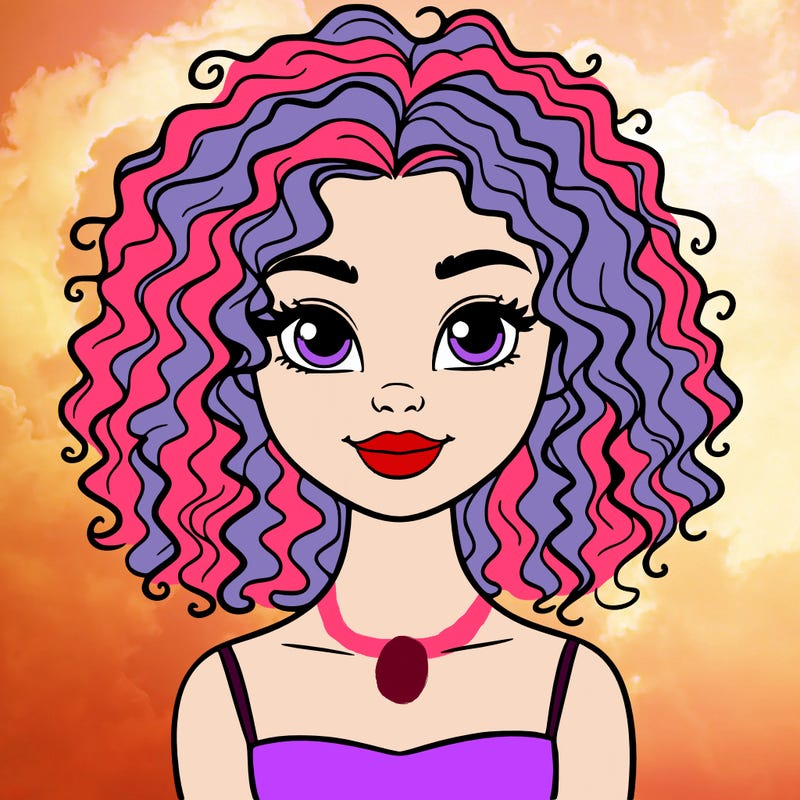 woman with curly hair