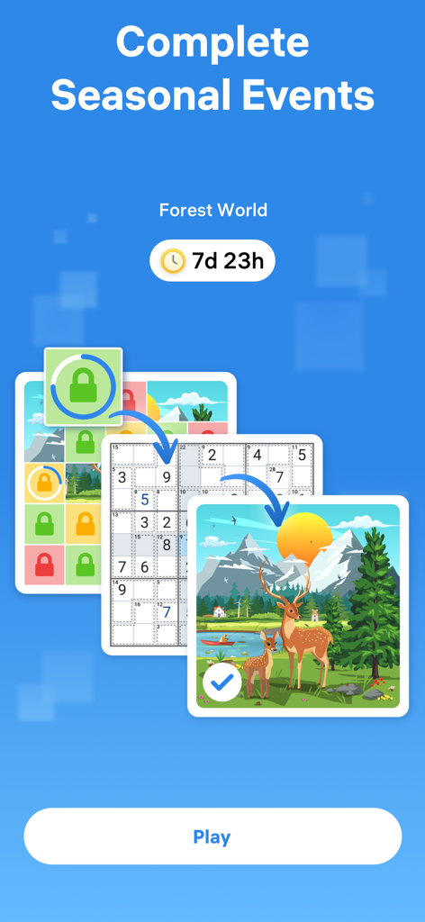 Completa gli eventi stagionali e sblocca immagini della foresta in Killer Sudoku